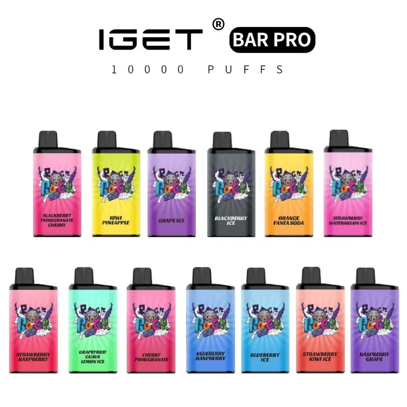 IGET Bar Pro 10,000 puff disposable vape flavour range