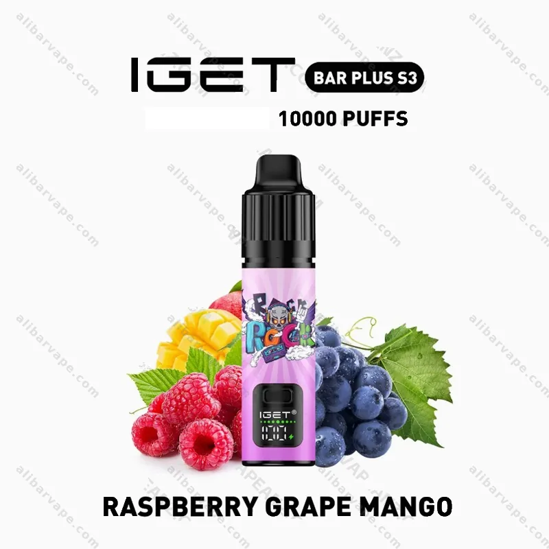 Raspberry Grape Mango IGET Bar Plus S3
